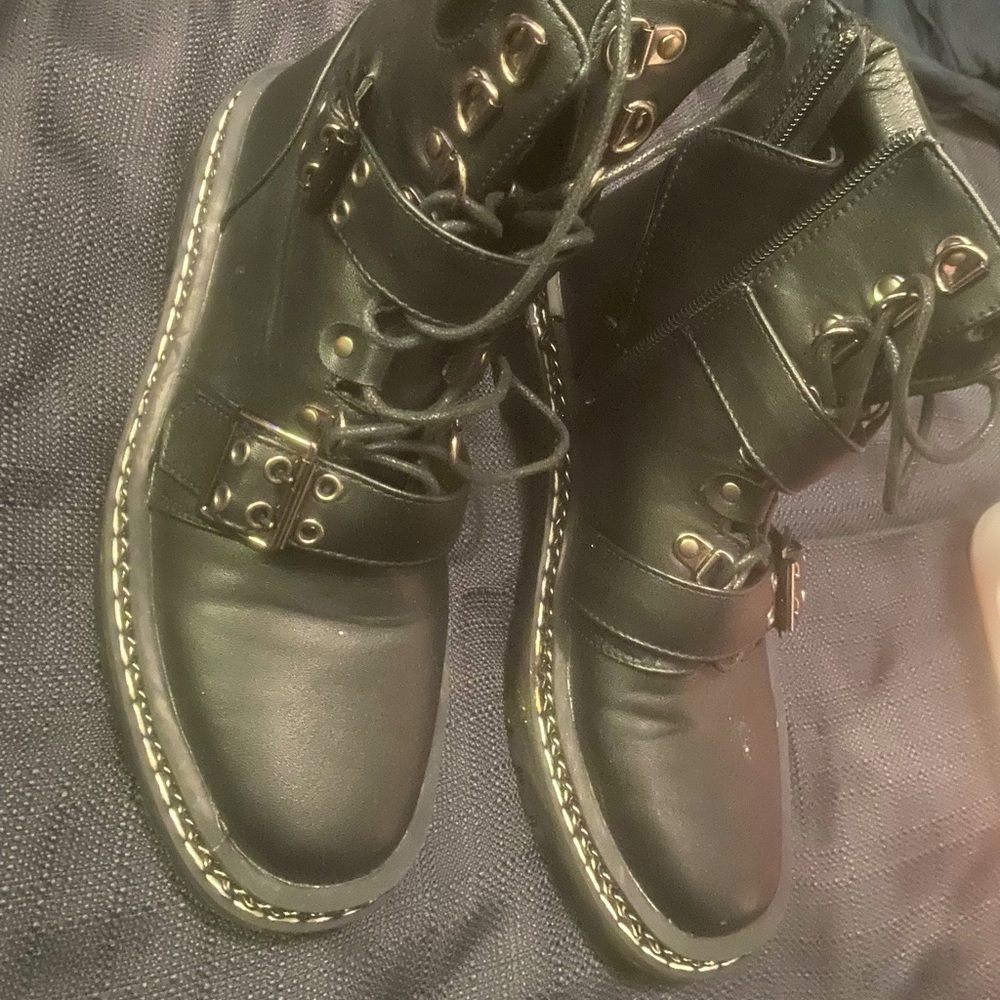 Pretty little thing combat chain boots NEVER WORN!